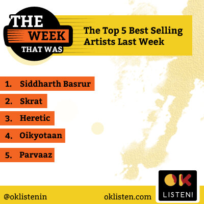 oklistenin's tweet image. @okakifreak, @skrattheband, Heretic, Oikyotaan and @parvaazmusic were our top selling artists last week! #oklisten