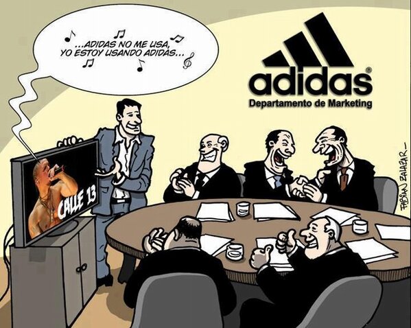 Adversario Burro Marca comercial art on Twitter: ""Adidas no me usa, yo estoy usando Adidas", claro que si  campeón! http://t.co/cpALtaUX2n" / Twitter