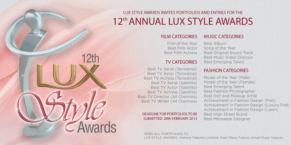 LuxStyleAwards's tweet photo. @CalljunaidKhan 12th #LuxStyleAwards call for nominations. Send your nominations before 28th February, 2013 http://t.co/fA6hgxLTVI