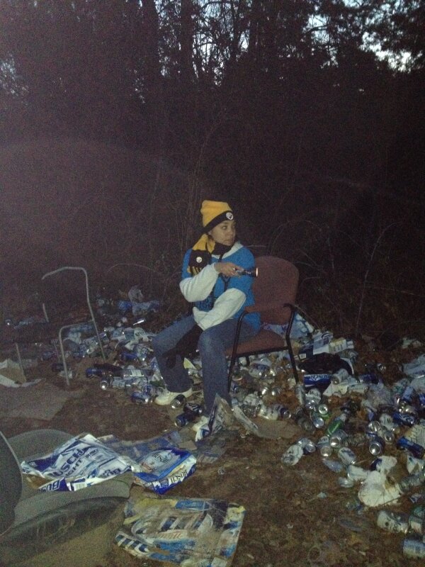 jerrianne930's tweet photo. FACETS' Deputy Director sitting in the "living room" at a camp site. http://t.co/CIlr6k4tiI