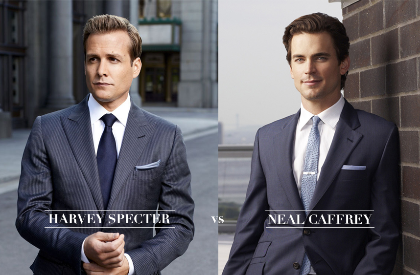 Black Lapel on X: Harvey Specter vs. Neal Caffrey. Who suits up