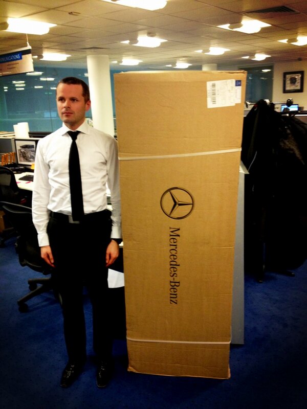 robhalloway's tweet image. I appear to have broken him, so a new one has arrived in a box. 

All our PR staff arrive this way: 

#GoodsIn