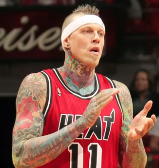 Bleacher5's tweet photo. .@BleacherReport's Worst #Tattoos in #Sports. Featured:"Birdman" Chris Andersen. For more, see http://t.co/DHxoBSRc http://t.co/O5KpK9Vk