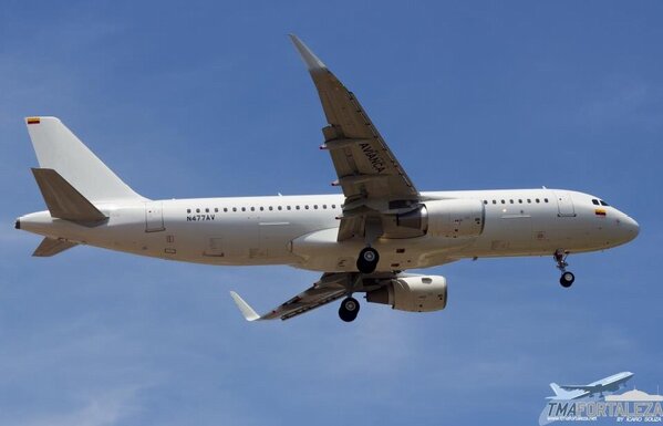 En un hecho historico, hoy llega el A320 con sharklets de Avianca.