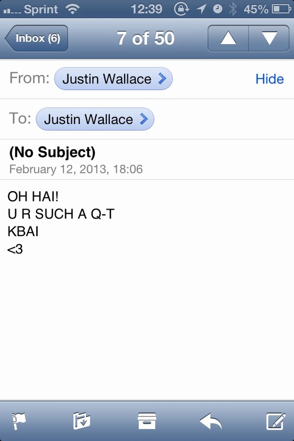 jaywillwallace's tweet image. so someone sent an email to me from my own email? #IsThisATest? #whodoneit