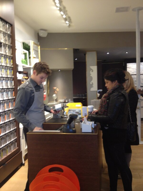 ange_abailey's tweet photo. #sbuxproteamies.  Marissa and Travis at tazo http://t.co/XD8dZpOl