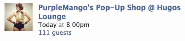 PurpleMangoEco's tweet photo. Don't miss out! It's today!!!
PurpleMango's Pop-Up Shop @ Hugos Lounge. http://t.co/XFKTbbvL