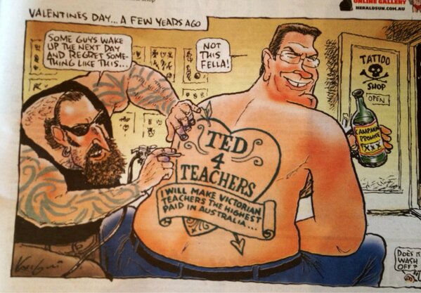 GeeForce77's tweet image. Roses are red, violets are blue, Ted loves teachers, we know it is true. #vicpol #auspol #corepromise