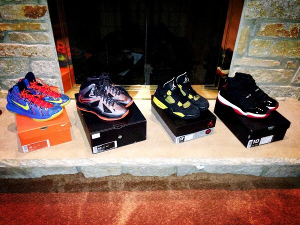 MattyIce027's tweet photo. this years collection… #kicksonfire http://t.co/q0UjOhlJ