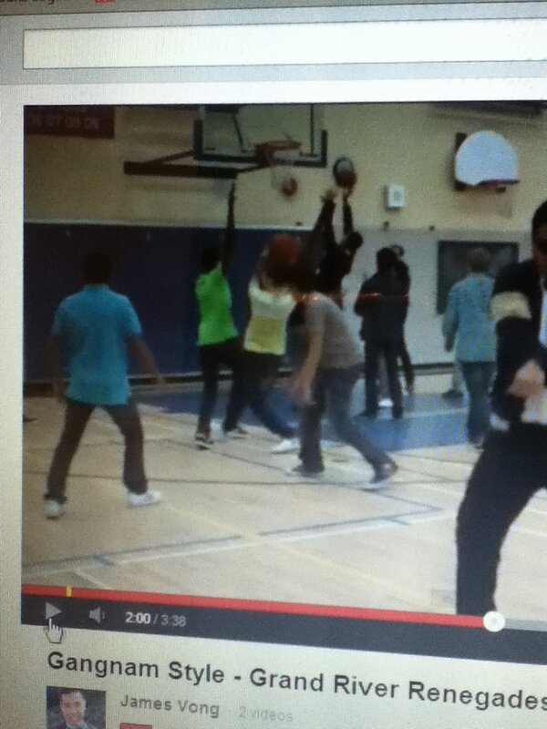 BabeLaks's tweet photo. Playing basketball in the grand river renegades gangnam style video http://t.co/CuPFwynE