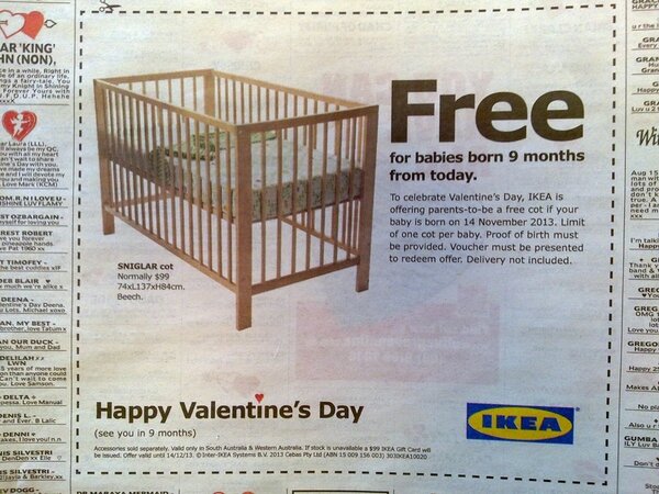 gerardeux's tweet photo. Ikea you cheeky. http://t.co/UgpLIcOx
