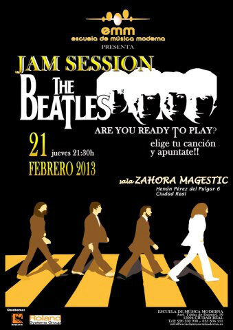 JAM SESSION BEATLES, PROXIMO JUEVES DIA 21 DE FEBRERO EN LA SALA ZAHORA MAGESTIC (CIUDAD REAL) NO TE LO PIERDAS!!!!