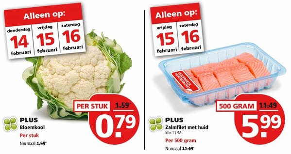 Ons #weekend voordeel! Bloemkool en heerlijke zalmfilet