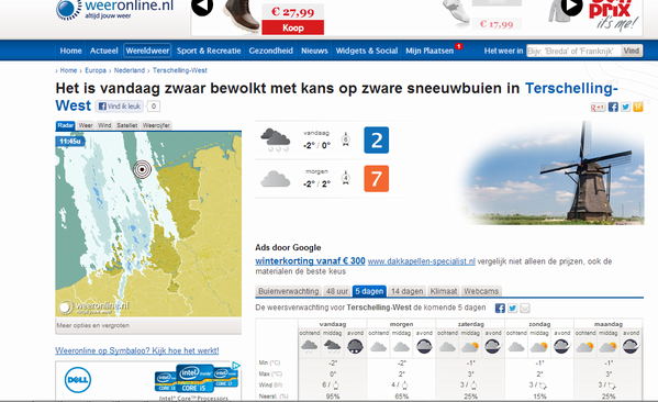 Kom ook genieten van de sneeuw op Terschelling