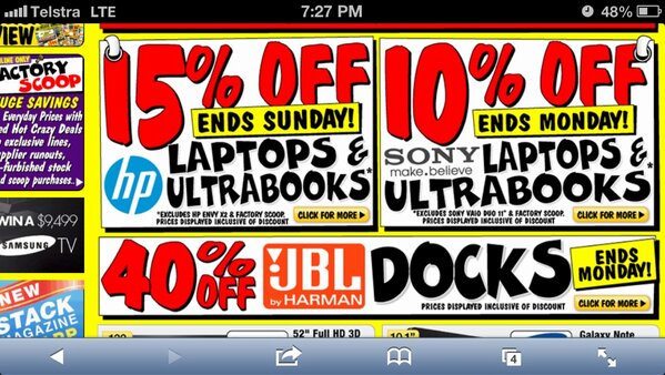BekD_JBaus's tweet photo. Check out thes #awesome @JBHiFi @JBHighpoint #bargainz but be quick b4 stock runs out! http://t.co/rqMmYiI4