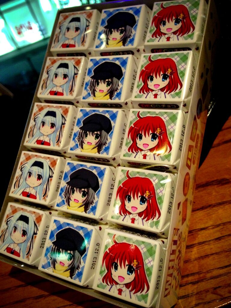 bitterdrop on X: 皆様、ハッピーバレンタイーン。ということで、年末に続いて目で楽しむ「波間の国のファウスト」  バレンタインに合わせて、３ヒロインのチロルチョコを作ってみました。 http:t.coyWbdOm1T  X