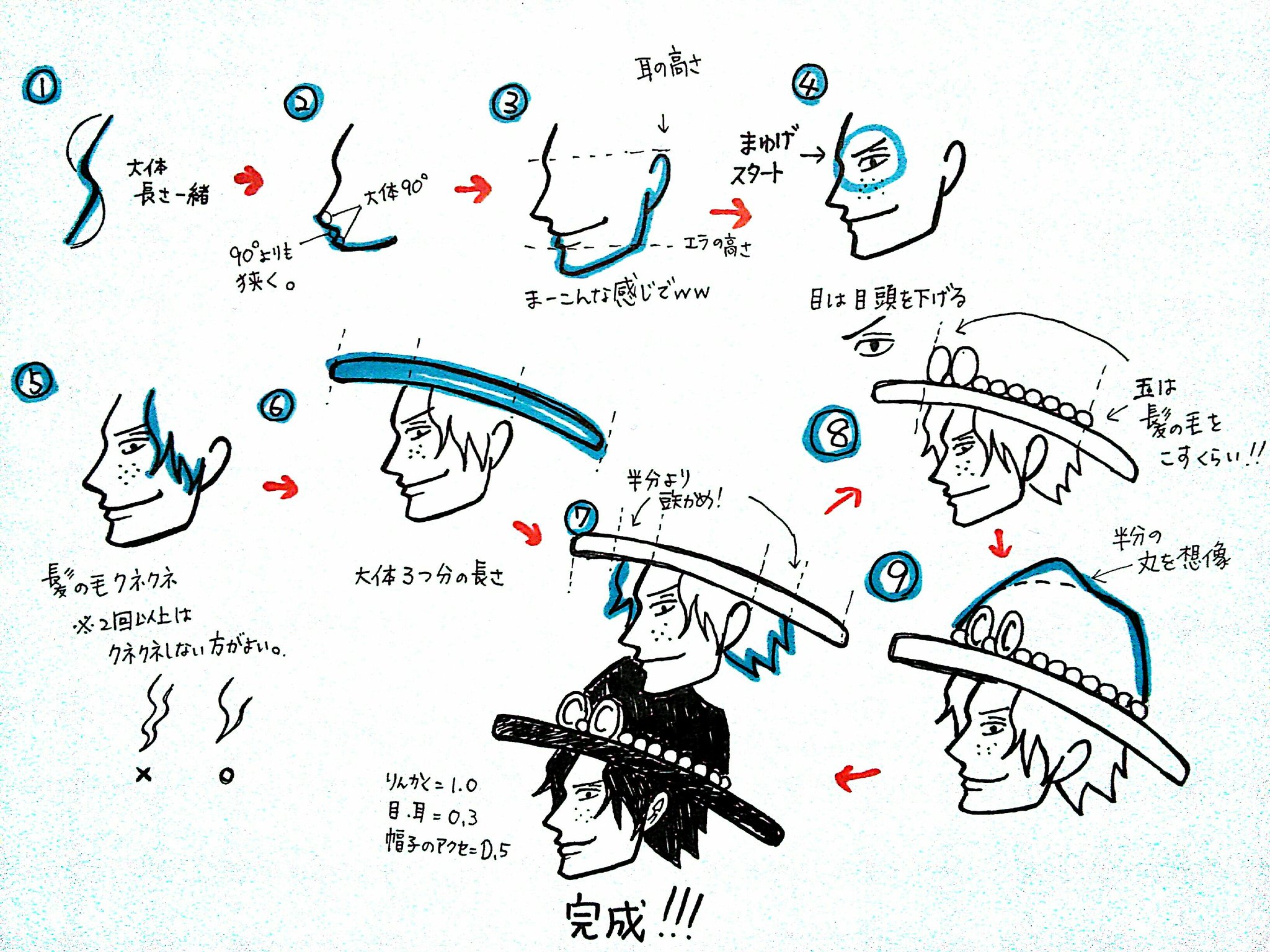 O Xrhsths あさこ Sto Twitter Sirohige12t とりあえず さらっと描けるエースの横顔を描かせて頂きました へたくそで本当に申し訳ないです Http T Co E5kcbtq4