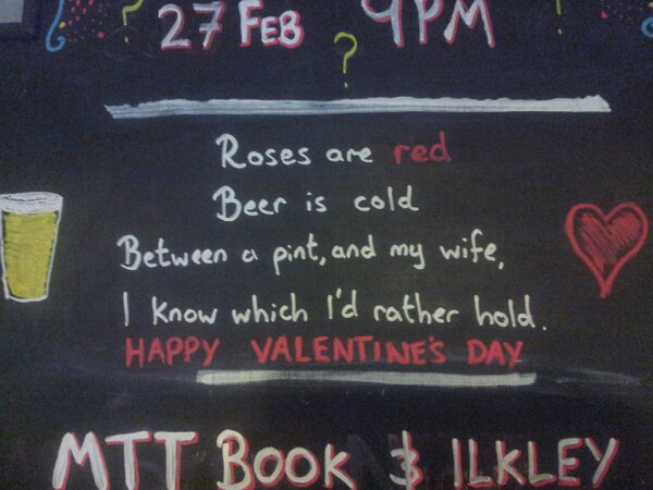 TitheBar's tweet image. Happy Valentine's Day from the Tithe Bar #valentines #beer #northallerton