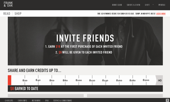 Check out <a href="/FrankandOak/">Frank And Oak</a>'s Invite-a-Friend program - 1 more reason to buy their cool threads! frankandoak.com