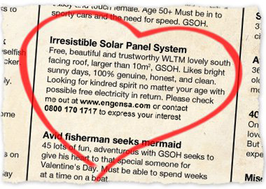 Engensa's tweet photo. Can you help this lonely heart find it's #valentine? #solarlove http://t.co/GncIencY
