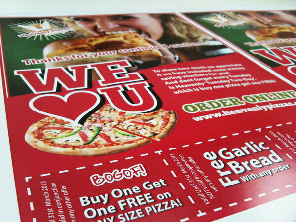 Here are some Heavenly Pizzas letters we made. Would definitely recommend the BBQ Heaven pizza!