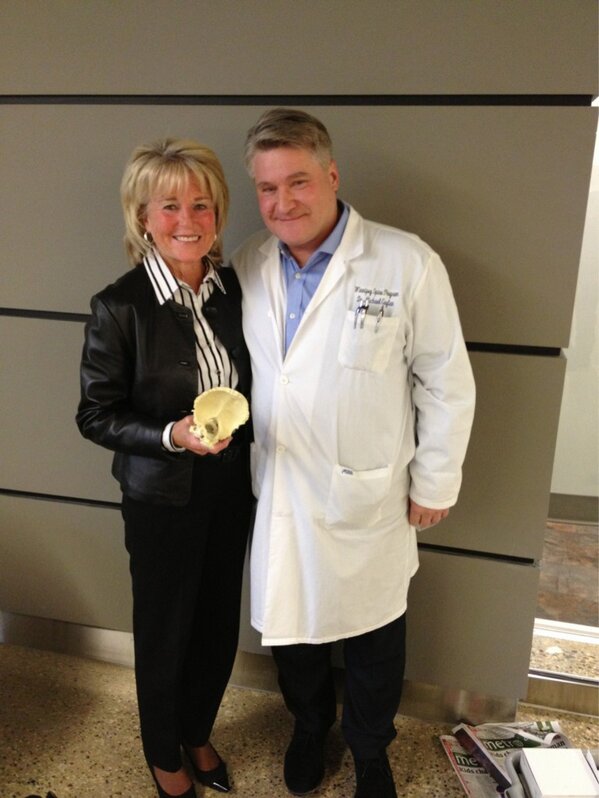 HSCFoundation's tweet photo. Pat Nord, former @hsc_winnipeg patient with Dr. Michael Goytan at the #BringingHopetoLife Radiothon http://t.co/kGu6vUwo