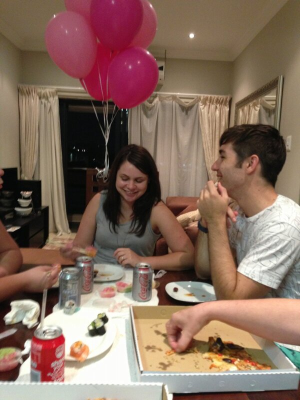 colinimaher's tweet photo. Happy birthday Sarah thanks for a lovely evening http://t.co/Bheom7tB