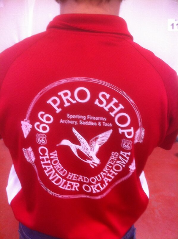 OKWildlifeDept's tweet photo. Lots of cool custom shirts at the region 2 #OKNASP shoot today! http://t.co/xpxo5Q0c
