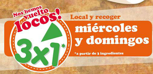 VadeAlicante's tweet photo. ¿Aún no lo sabéis? ¡¡¡NOS HEMOS VUELTO LOCOS!!! 3x1 Local y Recoger los Miércoles y Domingo a partid de 3 ingre. http://t.co/zmJMfBBj