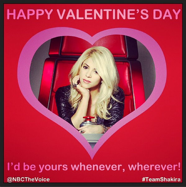 Happy Valentine's Day! / Feliz Día de San Valentín!  ShakiraHQ #teamShakira <a href="/NBCTheVoice/">The Voice</a>