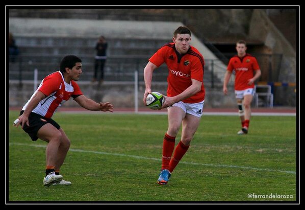 KilrushRFC's tweet image. James McInerney in action for Munster Rugby Development side in Barcelona