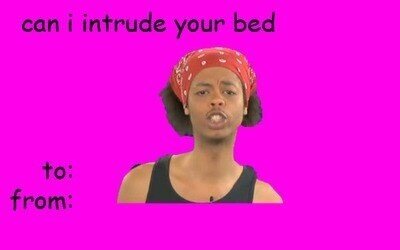 VDayCards's tweet photo. Intrude your bed.. http://t.co/CC9lHtQF