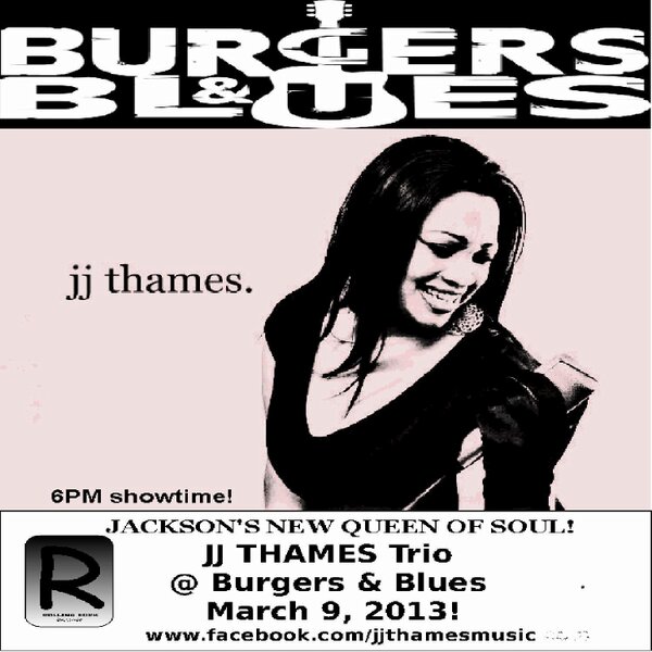 JJThamesHQ's tweet photo. Up coming show on 3/9 with my band THE VOLT! We're rockin' @ Blues &amp; Burgers, 6pm! HAPPY HOUR! http://t.co/pHzlnAkr