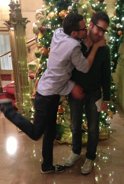 TMPWritersRoom's tweet photo. Happy Valentines Day! May you have more luck finding love than @admacountee did when he tried to kiss @jeremybronson http://t.co/BAnWhmab