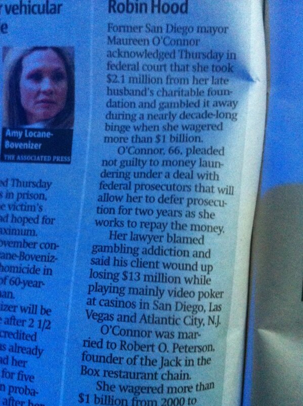 marvin4mayor's tweet photo. Why would someone that seem to have everything she could ever want have a gambling problem like this? http://t.co/2vJTADfC