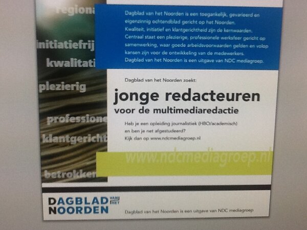 Alfred_Meester's tweet image. Yes! Dagblad van het Noorden zoekt twee jonge webredacteuren. #DvhN RT graag!