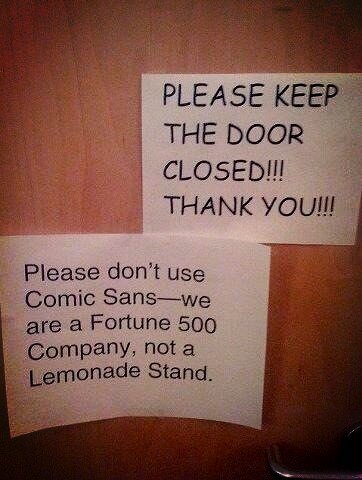 theJeremyVine's tweet photo. Think before you choose the Comic Sans font (via @ThePoke): http://t.co/w8iGzziG
