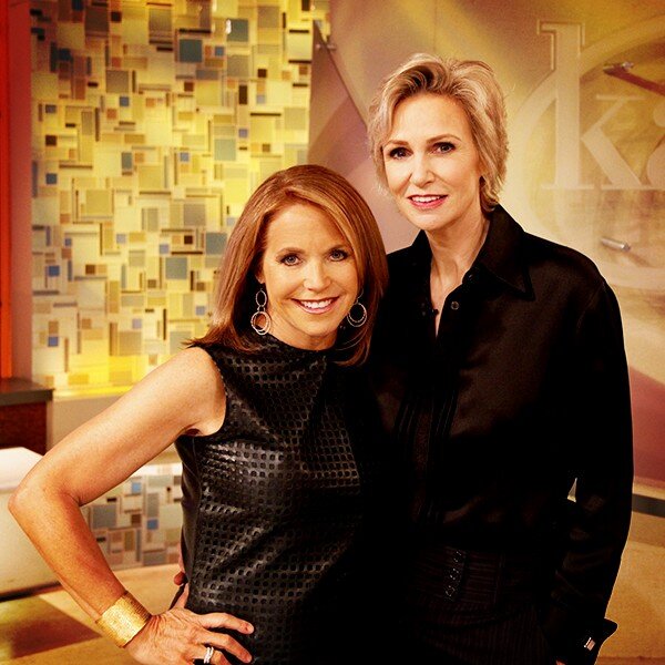 janemarielynch's tweet photo. Love you , Ms Couric! RT @katiecouric: Sue Sylvester, we meet again!! @janemarielynch joins me today on @KatieShow http://t.co/t8NhqUP8