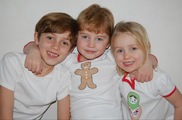 Our kids in Baby Bunch clothes, helping mummy out!  Gingerbread Men and Nesting Dolls!