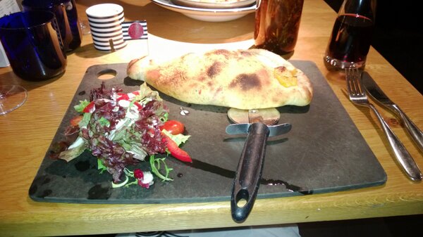 At Pizza Express Jersey #SealOfApproval #PizzaExpressCalzone
