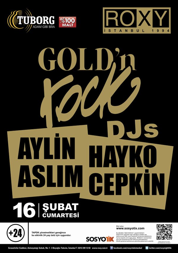 gulcinkocakir's tweet photo. . @HAYKOCPQN &amp; @AylinAsLIM Gold'N Rock DJ's ile yarın akşam Roxy'de Biletler @sosyotix http://t.co/XQf3Tvms http://t.co/KVRHRIbT