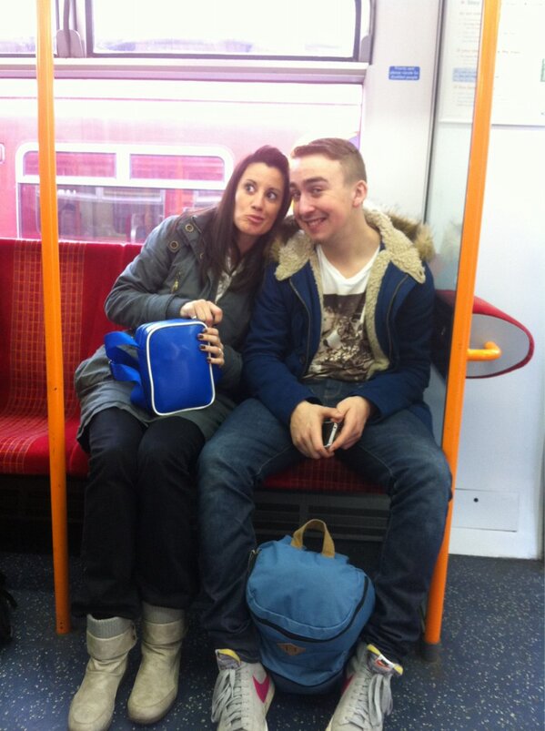 William_Hodson's tweet image. @FuzzyLogicDance @ZoieLogic and @yeahmynamesjake on the train going to @theplacelondon #refresh2013