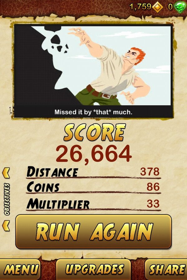 candysrcox's tweet photo. I got 26664 points while escaping from a Giant Demon Monkey in Temple Run 2. Beat that! http://t.co/hSvB7qHX http://t.co/UFUomhnP