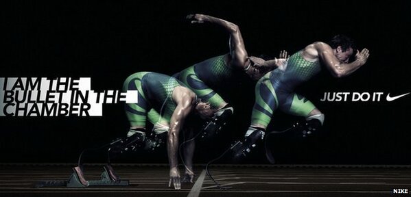 newsonali's tweet photo. Oscar Pistorius' Nike ad campaign...unfortunately poignant and tragic! http://t.co/hmuK3BKB