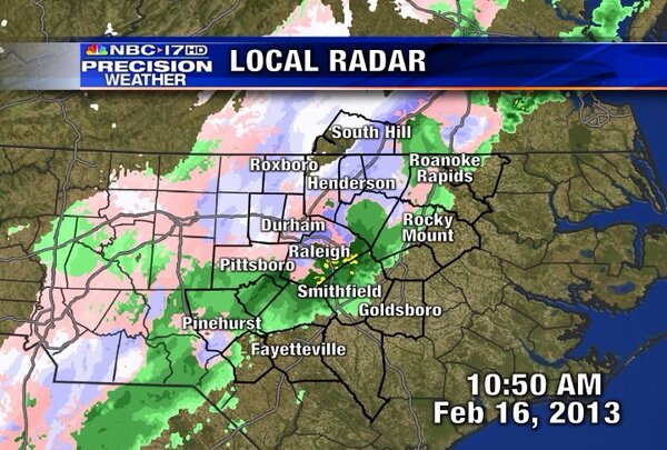 Less rain, more snow starting to show up on the radar this morning. Expect higher totals as a result.