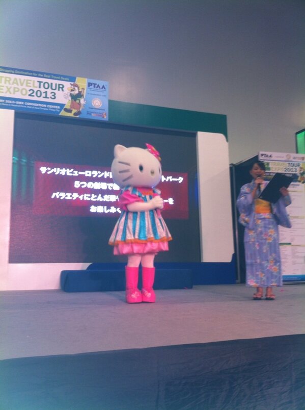 TravelTourExpo's tweet photo. Hello Kitty! Traveltour expo welcomes you! http://t.co/s71TPSHw