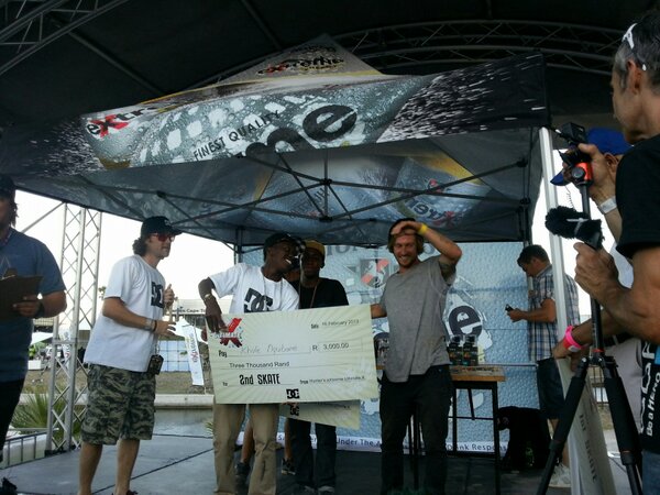 MonsterEnergySA's tweet photo. Well done to @KhuleNgubane for taking second for skate @ULTIMATE_X_ stoked for you bro. http://t.co/mhsLQ8VR