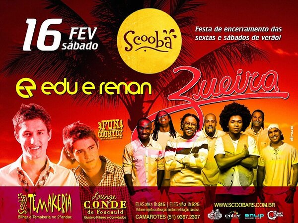virozueira's tweet photo. Hoje tem Zueira no @ScoobaRS despedida do verão!!! http://t.co/rcAj4m6B