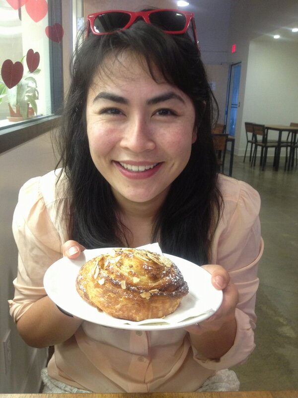 tobyjoy's tweet image. Freshly baked almond danish - still warm!