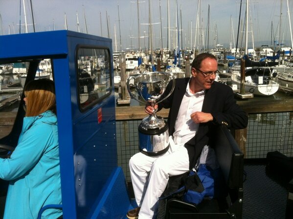 The Trophy! Congrats to Giovanni Soldani and Maserati crew on record-breaking voyage around the Horn! <a href="/AnchorBrewing/">Anchor Brewing</a>